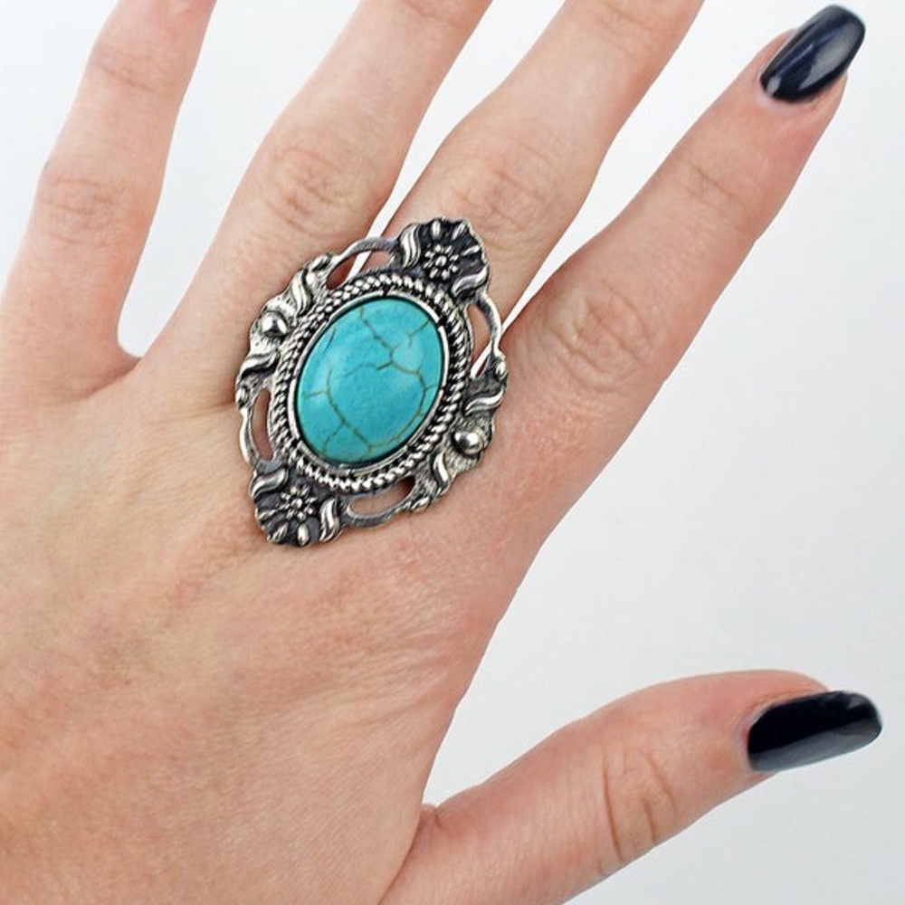 Turquoise flora vista ring